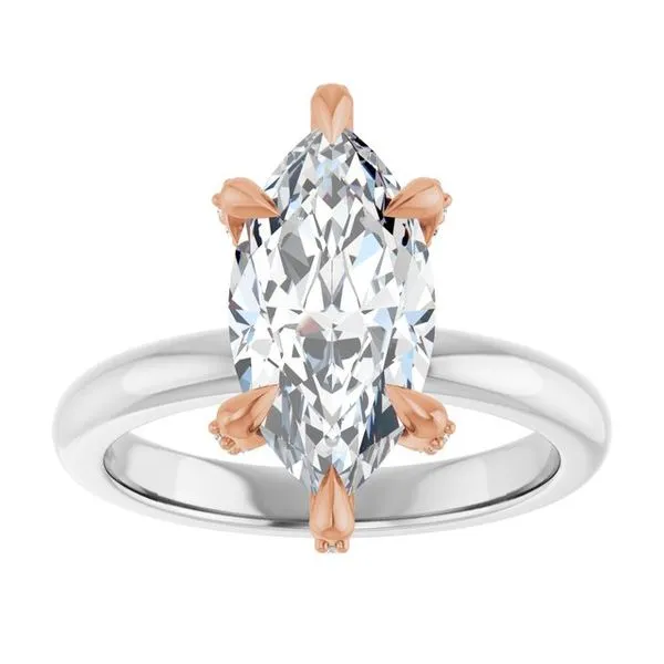 Claw-Prong Accented Engagement Ring Image 3 Don's Jewelry & Design Washington, IA