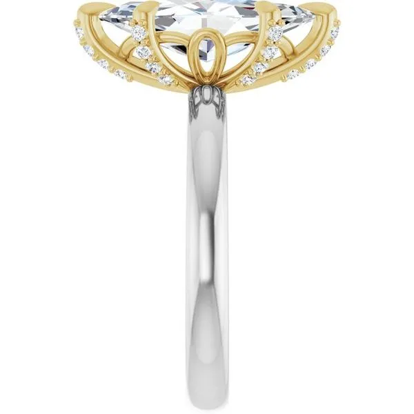 Claw-Prong Accented Engagement Ring Image 4 Vulcan's Forge LLC KANSAS CITY, MO