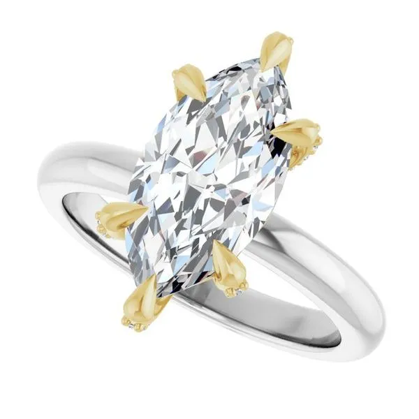 Claw-Prong Accented Engagement Ring Image 5 Don's Jewelry & Design Washington, IA