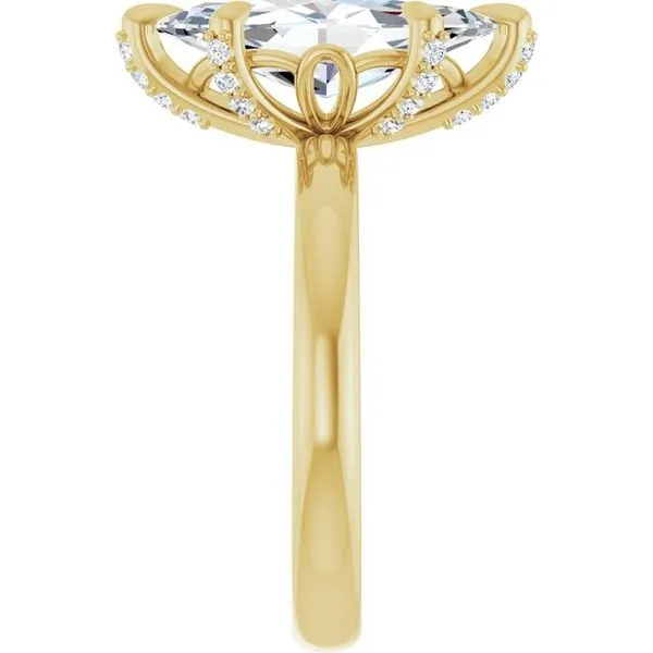 Claw-Prong Accented Engagement Ring Image 4 Don's Jewelry & Design Washington, IA