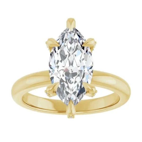 Claw-Prong Accented Engagement Ring Image 3 Stuart Benjamin & Co. Jewelry Designs San Diego, CA
