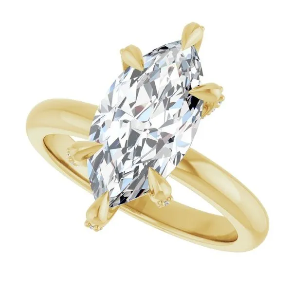 Claw-Prong Accented Engagement Ring Image 5 Stuart Benjamin & Co. Jewelry Designs San Diego, CA
