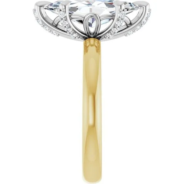 Claw-Prong Accented Engagement Ring Image 4 Don's Jewelry & Design Washington, IA