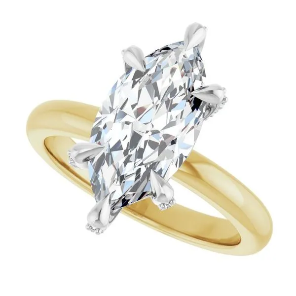 Claw-Prong Accented Engagement Ring Image 5 Northwood Jewelers Northwood, OH