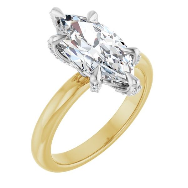Claw-Prong Accented Engagement Ring