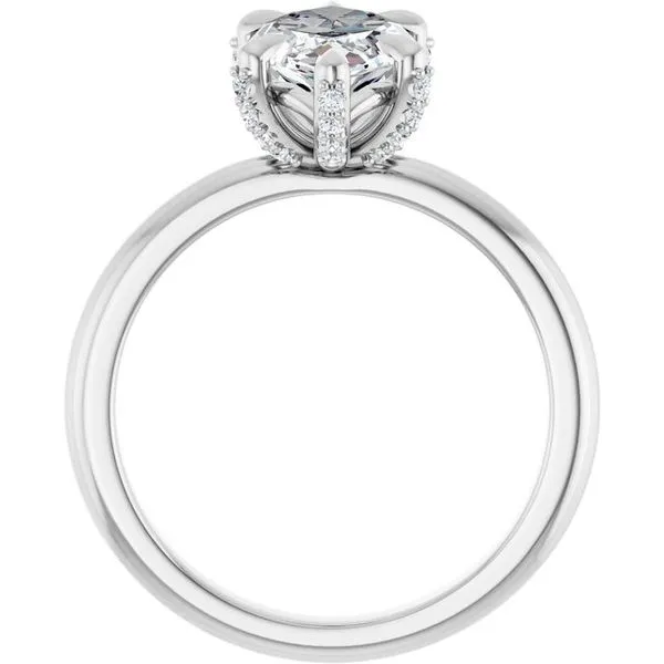 Claw-Prong Accented Engagement Ring Image 2 J. West Jewelers Round Rock, TX