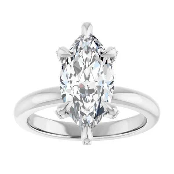 Claw-Prong Accented Engagement Ring Image 3 J. Thomas Jewelers Rochester Hills, MI