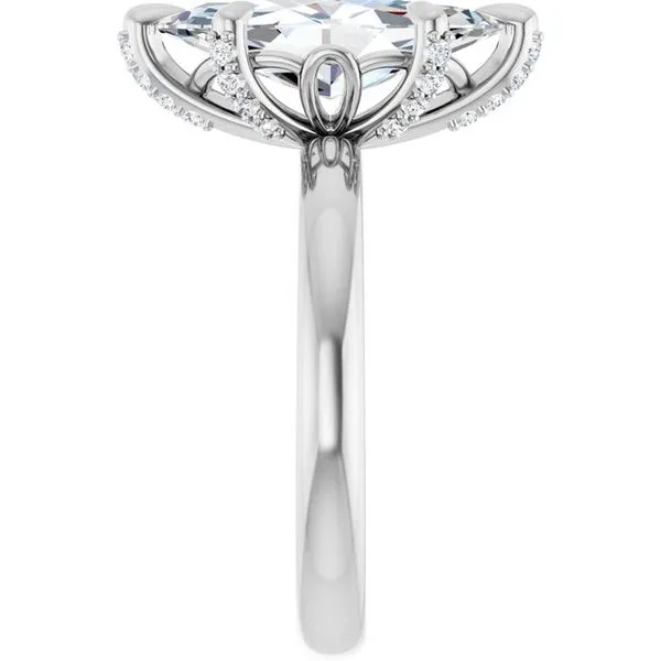 Claw-Prong Accented Engagement Ring Image 4 Vulcan's Forge LLC KANSAS CITY, MO