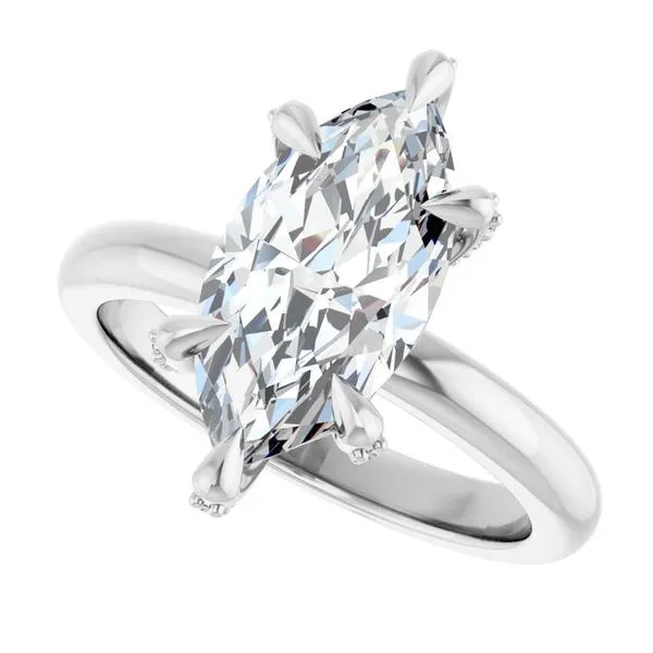 Claw-Prong Accented Engagement Ring Image 5 Clater Jewelers Louisville, KY
