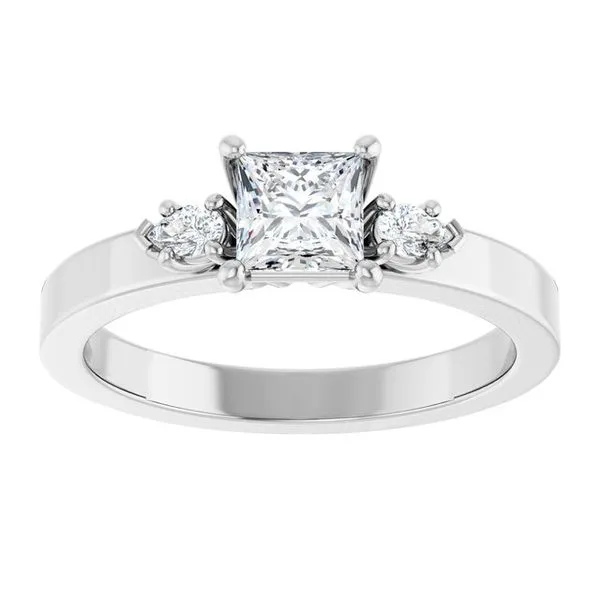 Three-Stone Engagement Ring Image 3 Northwood Jewelers Northwood, OH