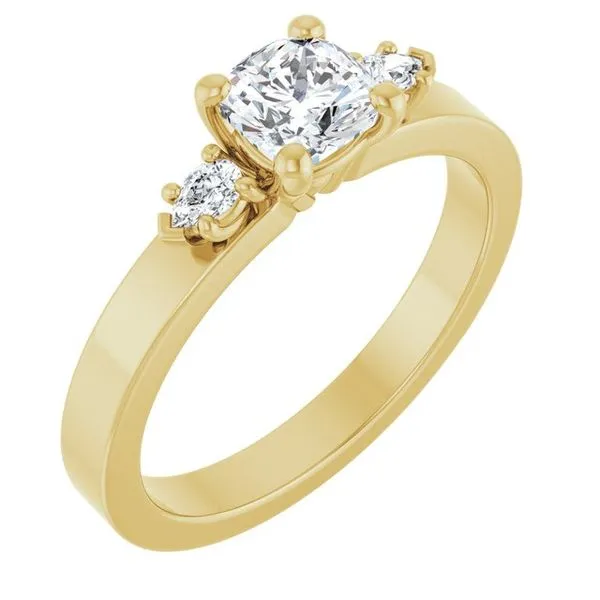 Three-Stone Engagement Ring The Ring Austin Round Rock, TX