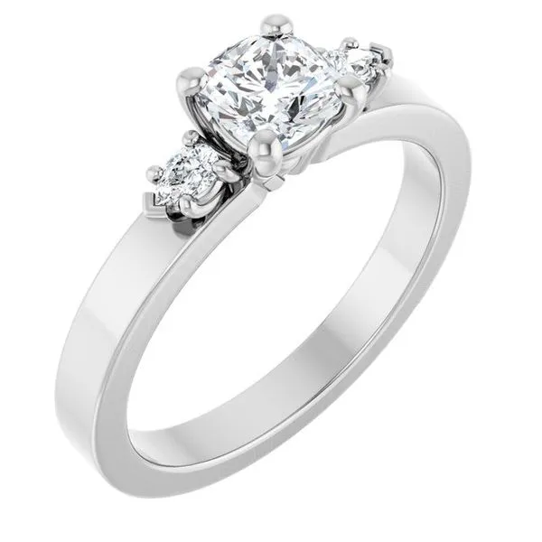 Three-Stone Engagement Ring The Ring Austin Round Rock, TX