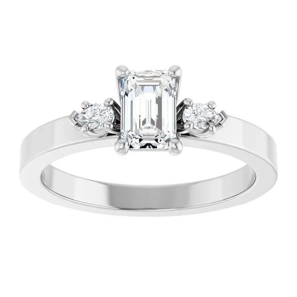 Three-Stone Engagement Ring Image 3 Arezzo Jewelers Elmwood Park, IL