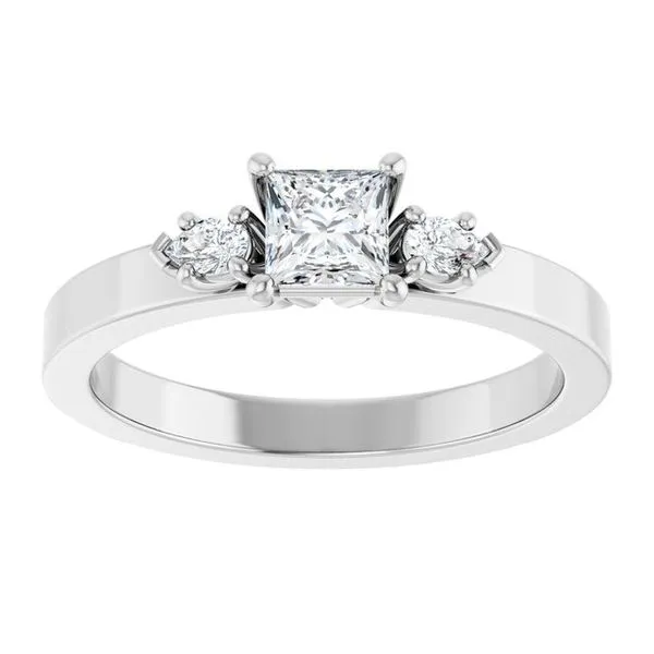Three-Stone Engagement Ring Image 3 Northwood Jewelers Northwood, OH