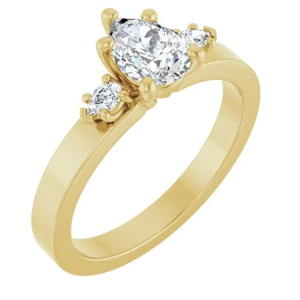 Three-Stone Engagement Ring The Ring Austin Round Rock, TX