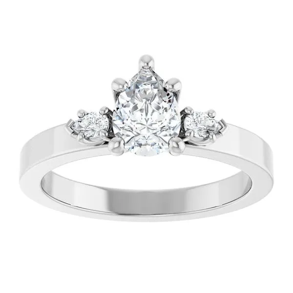 Three-Stone Engagement Ring Image 3 Collard Jewelers League City, TX