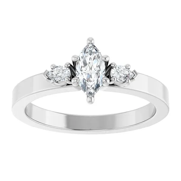 Three-Stone Engagement Ring Image 3 Futer Bros Jewelers York, PA