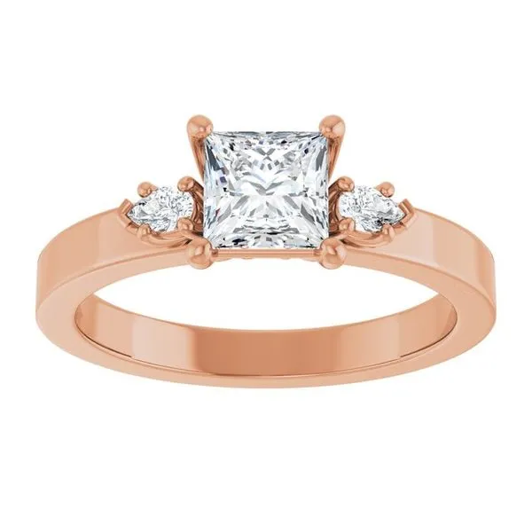 Three-Stone Engagement Ring Image 3 Northwood Jewelers Northwood, OH