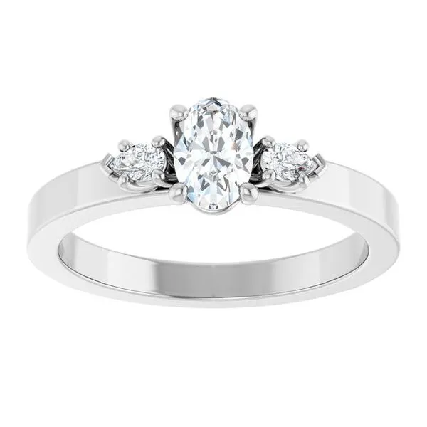 Three-Stone Engagement Ring Image 3 Northwood Jewelers Northwood, OH