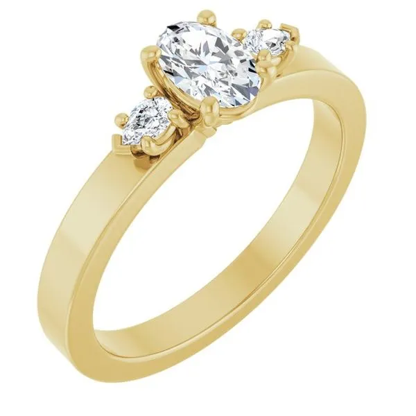 Three-Stone Engagement Ring The Ring Austin Round Rock, TX