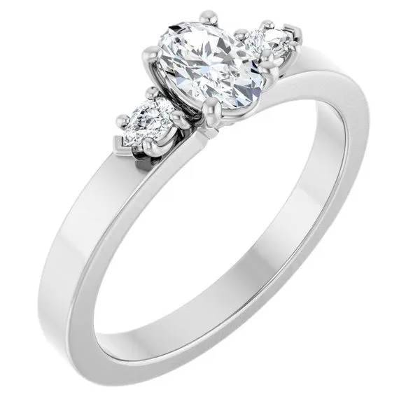 Three-Stone Engagement Ring The Ring Austin Round Rock, TX