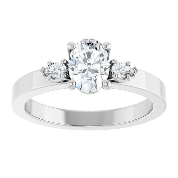 Three-Stone Engagement Ring Image 3 Northwood Jewelers Northwood, OH