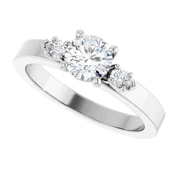 Three-Stone Engagement Ring Image 5 Arezzo Jewelers Elmwood Park, IL