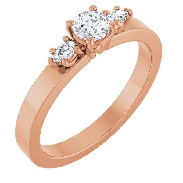 Three-Stone Engagement Ring The Ring Austin Round Rock, TX