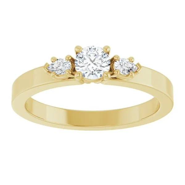 Three-Stone Engagement Ring Image 3 The Ring Austin Round Rock, TX