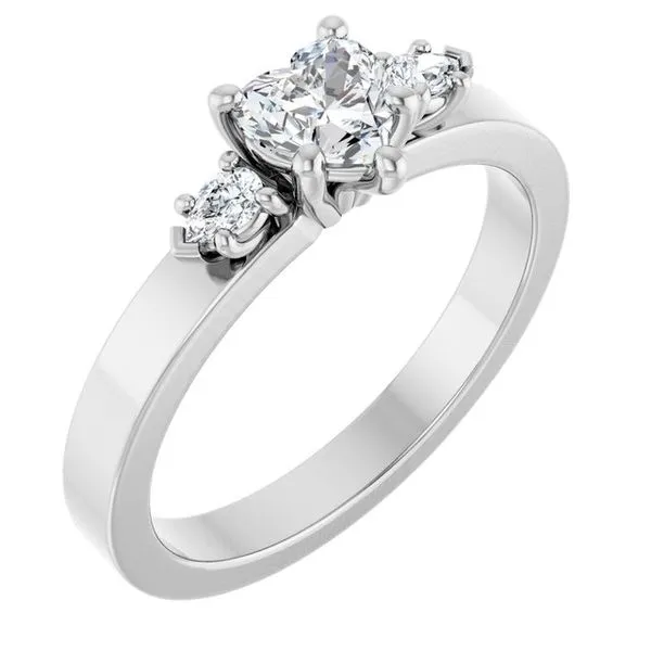 Three-Stone Engagement Ring The Ring Austin Round Rock, TX