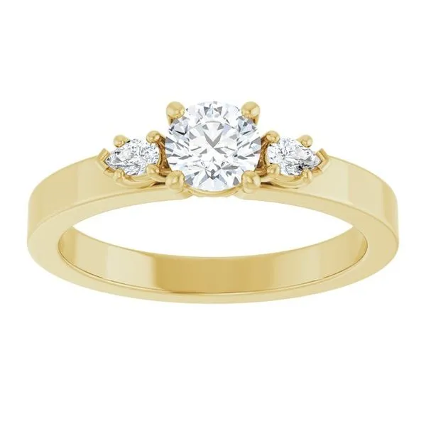 Three-Stone Engagement Ring Image 3 Northwood Jewelers Northwood, OH