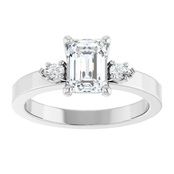 Three-Stone Engagement Ring Image 3 Northwood Jewelers Northwood, OH