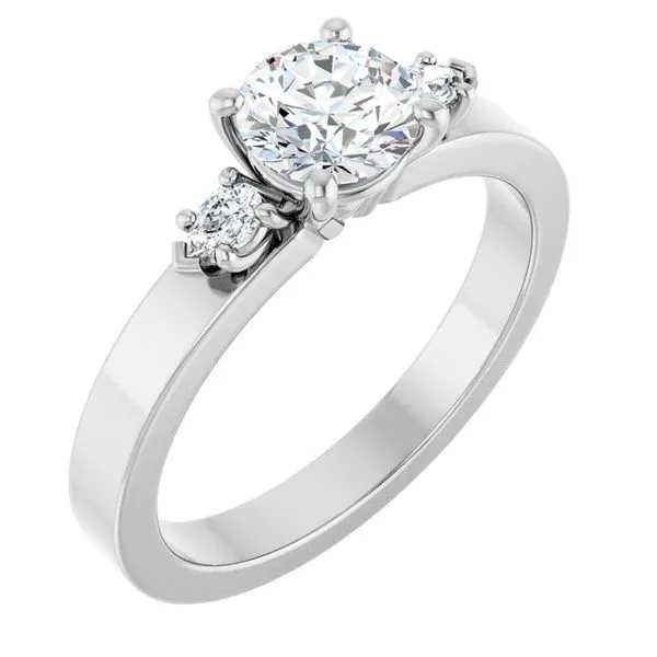 Three-Stone Engagement Ring The Ring Austin Round Rock, TX