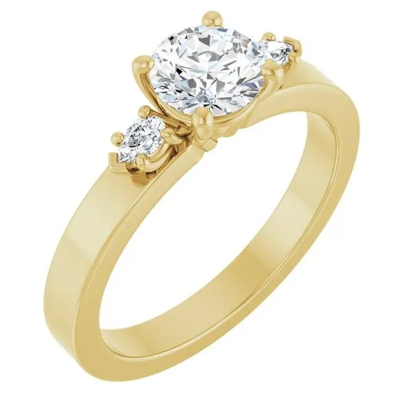 Three-Stone Engagement Ring The Ring Austin Round Rock, TX