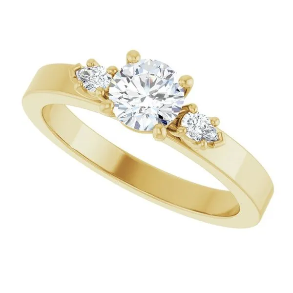 Three-Stone Engagement Ring Image 5 Austin's Fine Diamonds & Jewelry Lyndhurst, NJ