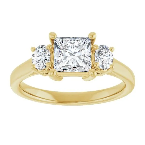 Three-Stone Engagement Ring Image 3 Arezzo Jewelers Elmwood Park, IL