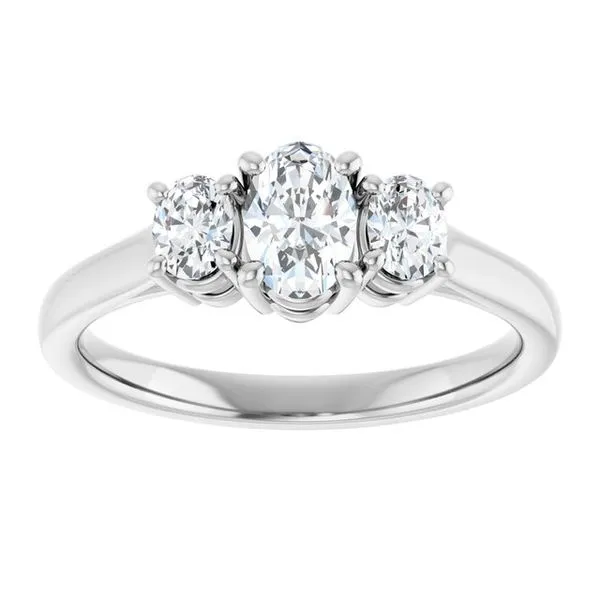Three-Stone Engagement Ring Image 3 Morin Jewelers Southbridge, MA