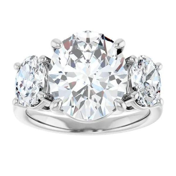 Three-Stone Engagement Ring Image 3 Ocean View Jewelers Millville, DE