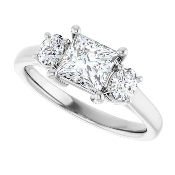 Three-Stone Engagement Ring Image 5 Michael Szwed Jewelers Longmeadow, MA