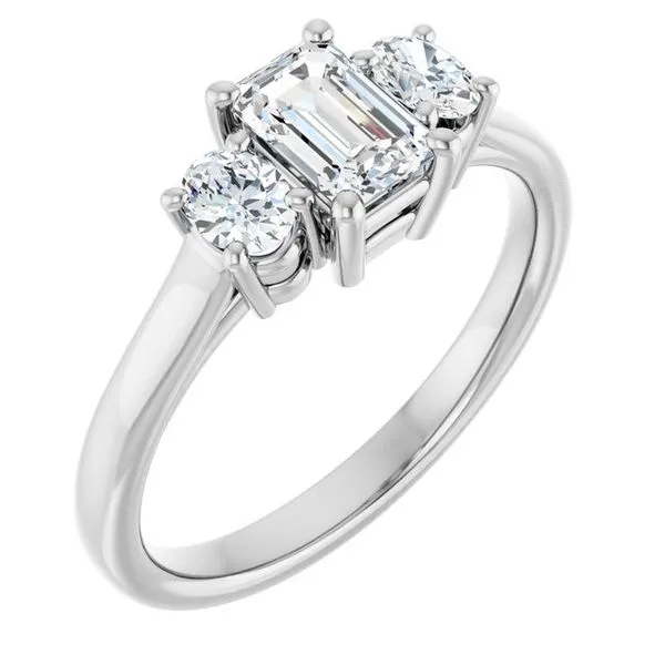 Three-Stone Engagement Ring Don's Jewelry & Design Washington, IA