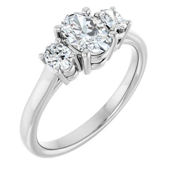 Three-Stone Engagement Ring The Ring Austin Round Rock, TX