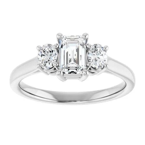 Three-Stone Engagement Ring Image 3 Clater Jewelers Louisville, KY