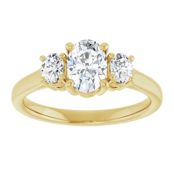 Three-Stone Engagement Ring Image 3 Arezzo Jewelers Elmwood Park, IL