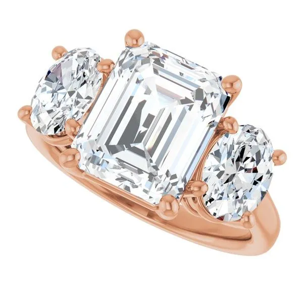 Three-Stone Engagement Ring Image 5 Vulcan's Forge LLC KANSAS CITY, MO