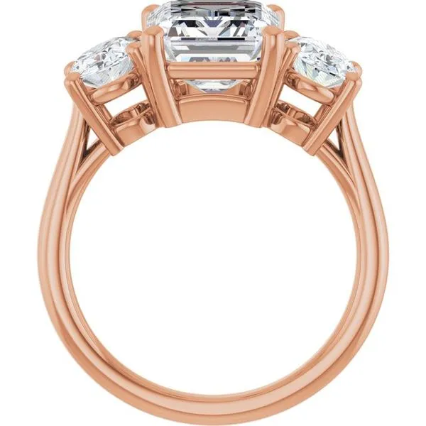 Three-Stone Engagement Ring Image 2 Hudson Valley Goldsmith New Paltz, NY