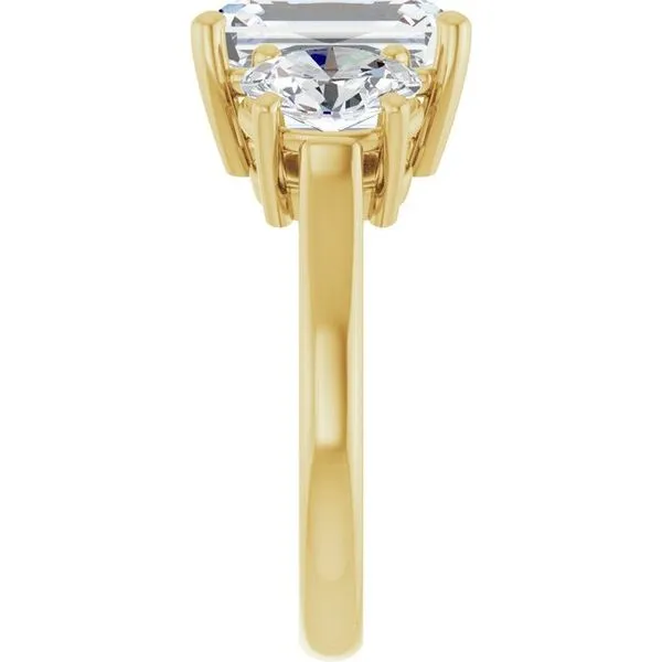 Three-Stone Engagement Ring Image 4 Arezzo Jewelers Elmwood Park, IL