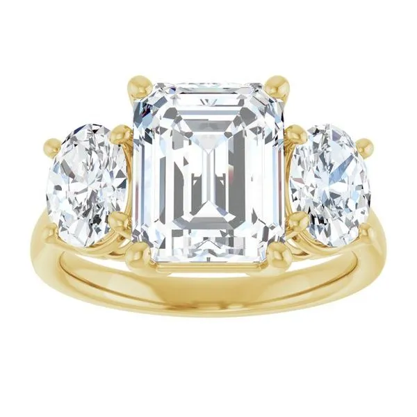 Three-Stone Engagement Ring Image 3 Arezzo Jewelers Elmwood Park, IL