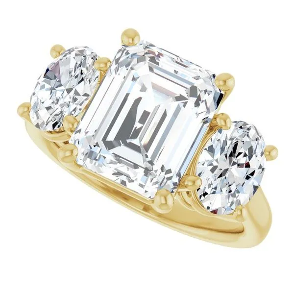 Three-Stone Engagement Ring Image 5 JF Jones Jewelers Rochester, NY