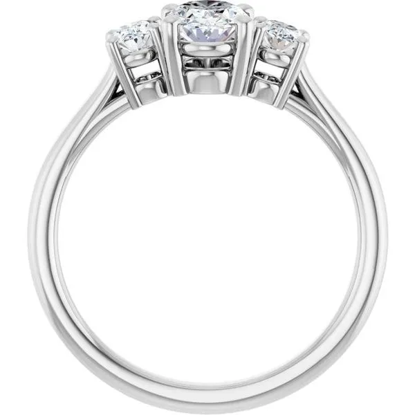 Three-Stone Engagement Ring Image 2 JF Jones Jewelers Rochester, NY