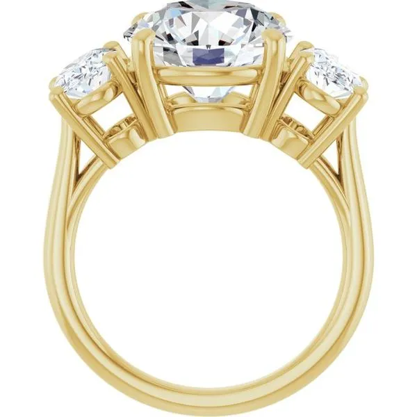 Three-Stone Engagement Ring Image 2 Vulcan's Forge LLC KANSAS CITY, MO